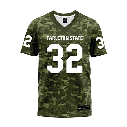 Tarleton State - NCAA Football : Kristian Dalton - Military Green Camo Premium Football Jersey-0