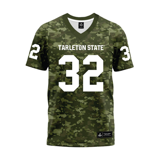 Tarleton State - NCAA Football : Kristian Dalton - Military Green Camo Premium Football Jersey-0