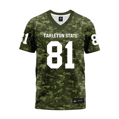 Tarleton State - NCAA Football : Fischer Ohrt - Military Green Camo Premium Football Jersey-0