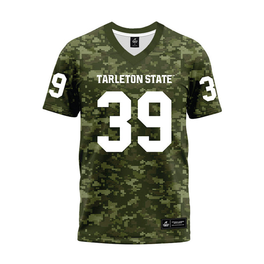 Tarleton State - NCAA Football : Deangelo Rosemond - Military Green Camo Premium Football Jersey-0