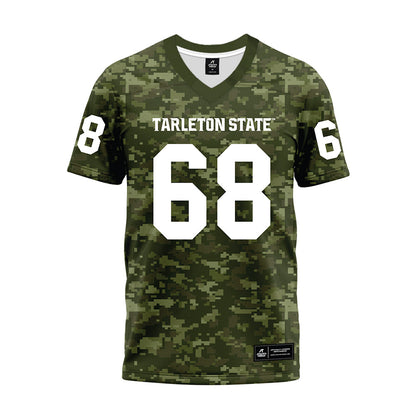 Tarleton State - NCAA Football : Jordan Love - Military Green Camo Premium Football Jersey-0