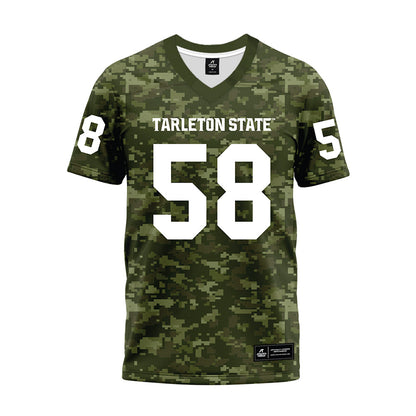 Tarleton State - NCAA Football : Artis Hall Jr - Military Green Camo Premium Football Jersey-0