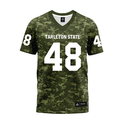 Tarleton State - NCAA Football : Reese Woerner - Military Green Camo Premium Football Jersey-0