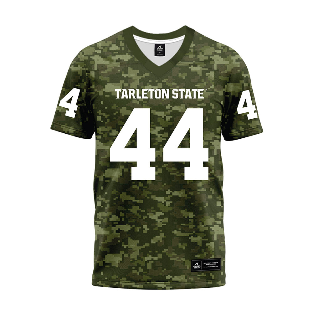 Tarleton State - NCAA Football : Vililami Wolfgramm - Military Green Camo Premium Football Jersey-0