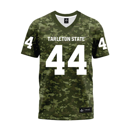 Tarleton State - NCAA Football : Vililami Wolfgramm - Military Green Camo Premium Football Jersey-0