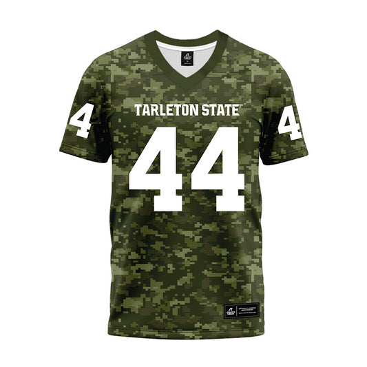 Tarleton State - NCAA Football : Vililami Wolfgramm - Military Green Camo Premium Football Jersey-0