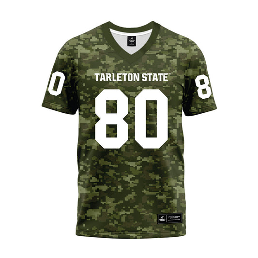 Tarleton State - NCAA Football : Dawson Otto - Military Green Camo Premium Football Jersey-0
