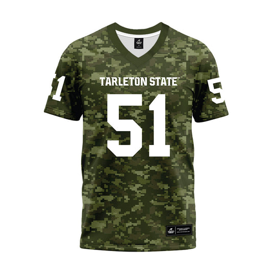 Tarleton State - NCAA Football : Dillon Brooks - Military Green Camo Premium Football Jersey-0