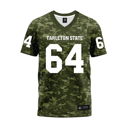 Tarleton State - NCAA Football : Rikter Connally - Military Green Camo Premium Football Jersey-0