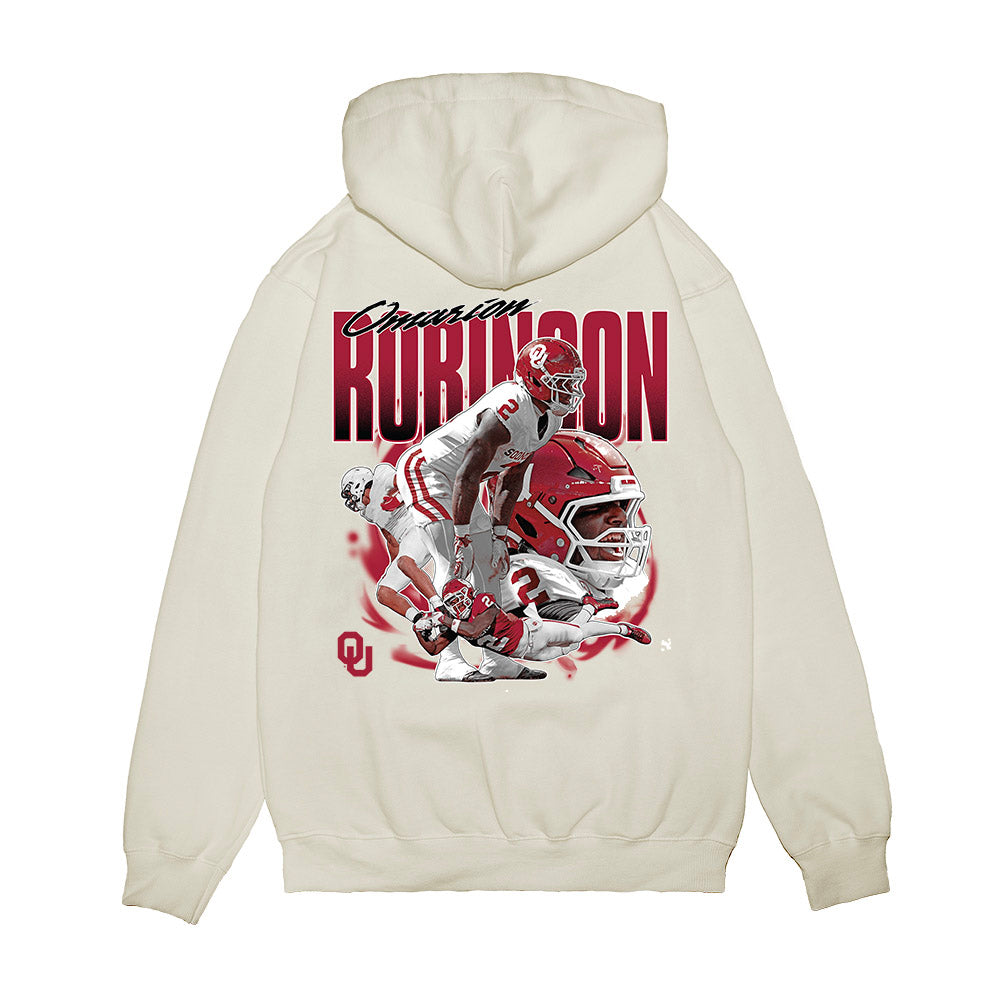 Oklahoma - NCAA Football : Omarion Robinson - Collage Premium Hooded Sweatshirt-1