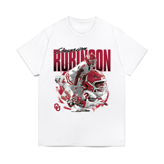 Oklahoma - NCAA Football : Omarion Robinson - Collage Comfort Colors T-Shirt-0