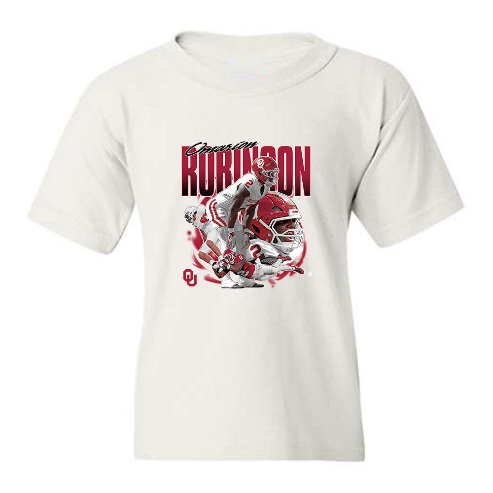 Oklahoma - NCAA Football : Omarion Robinson - Collage Youth T-Shirt-0