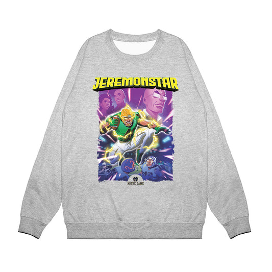 Notre Dame - NCAA Football : Jeremiyah Love - JEREMONSTAR Graphic Premium Crewneck Sweatshirt-0