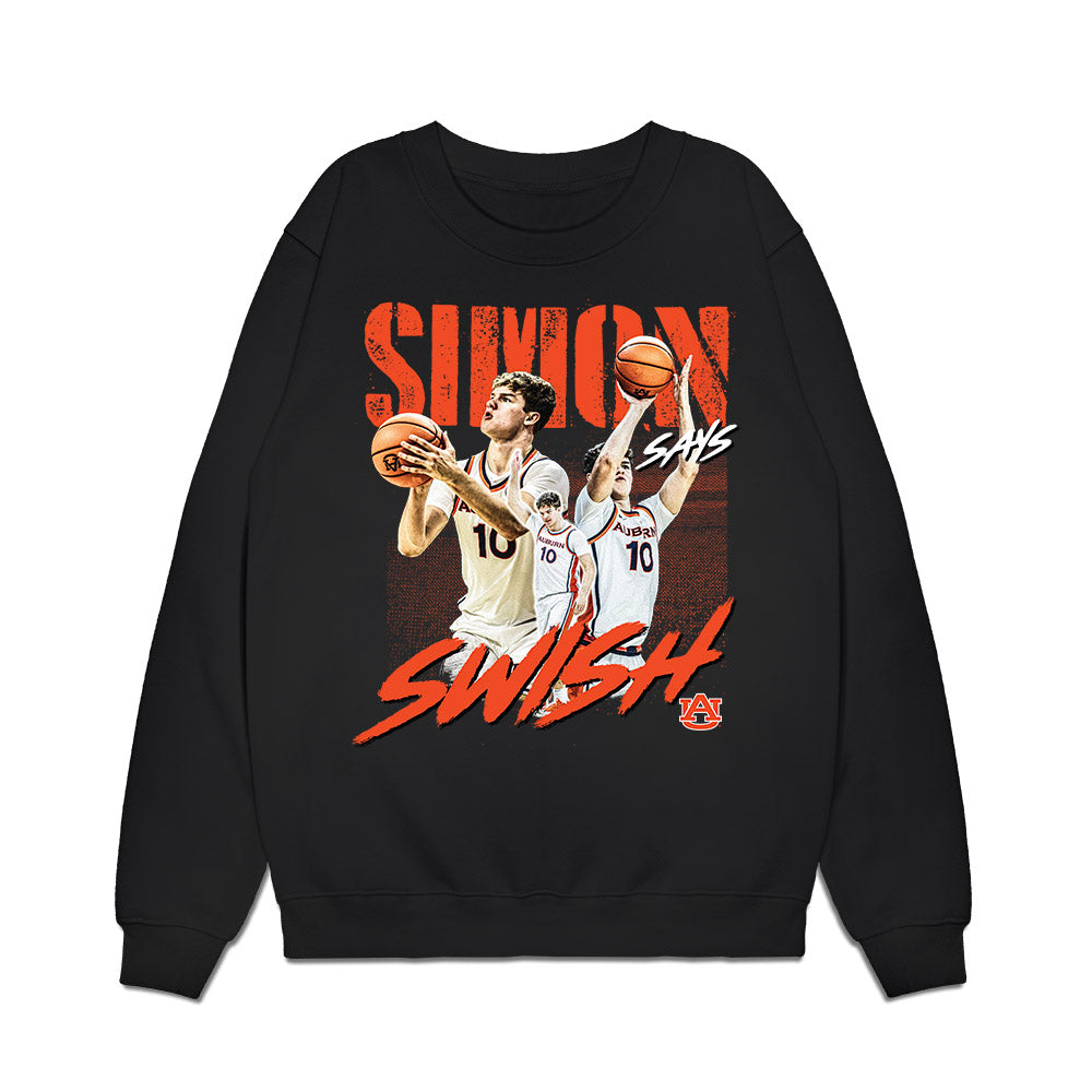 Auburn - NCAA Men's Basketball : Simon Walker - Simon Says Swish Premium Crewneck Sweatshirt-0
