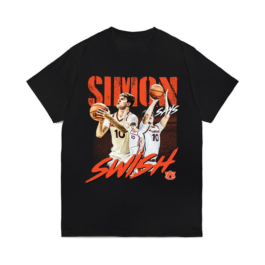 Auburn - NCAA Men's Basketball : Simon Walker - Simon Says Swish Comfort Colors T-Shirt-0
