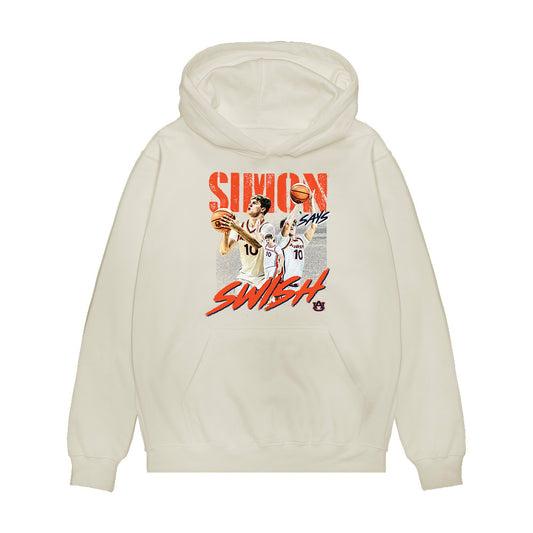 Auburn - NCAA Men's Basketball : Simon Walker - Simon Says Swish Premium Hooded Sweatshirt-0