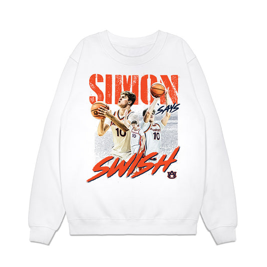 Auburn - NCAA Men's Basketball : Simon Walker - Simon Says Swish Premium Crewneck Sweatshirt-0