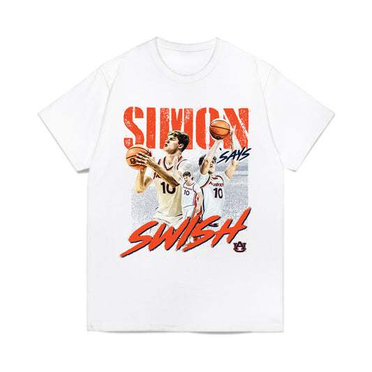 Auburn - NCAA Men's Basketball : Simon Walker - Simon Says Swish Comfort Colors T-Shirt-0