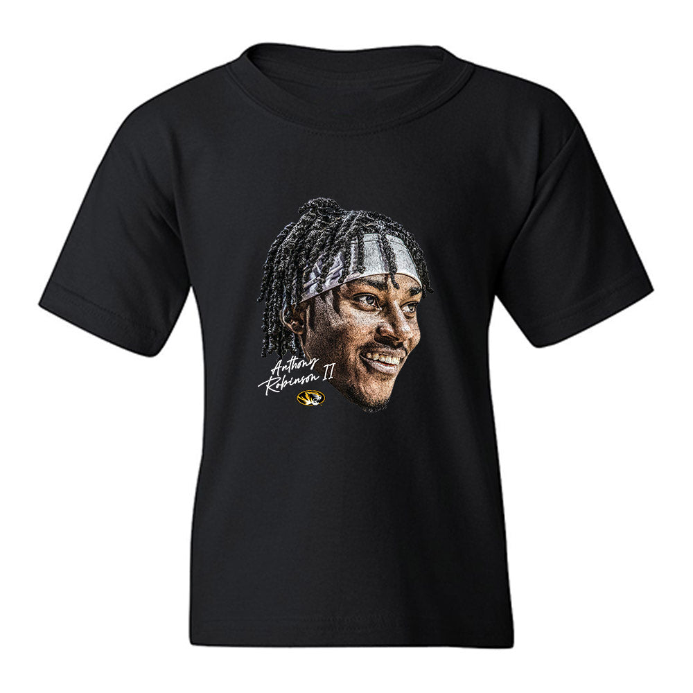 Missouri - NCAA Men's Basketball : Anthony Robinson II - Game Face Youth T-Shirt-0