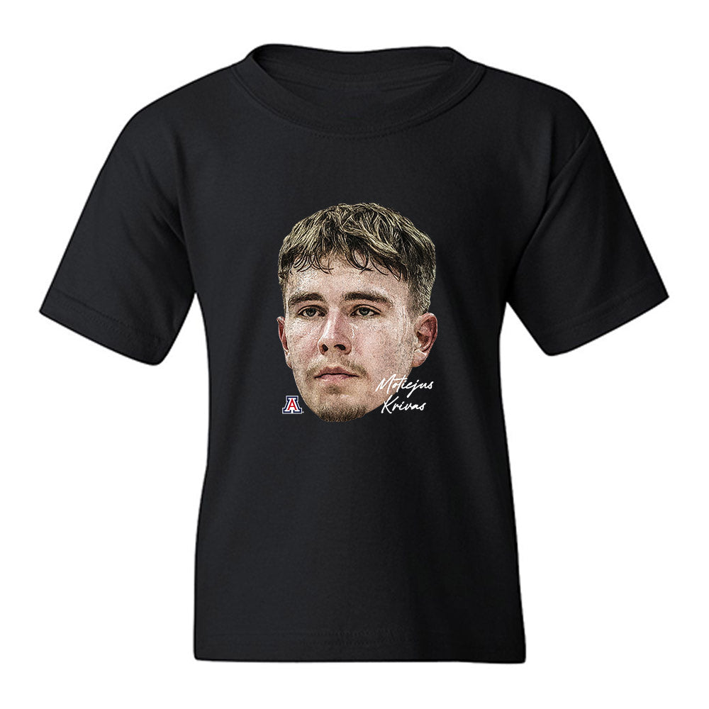 Arizona - NCAA Men's Basketball : Motiejus Krivas - Game Face Youth T-Shirt-0