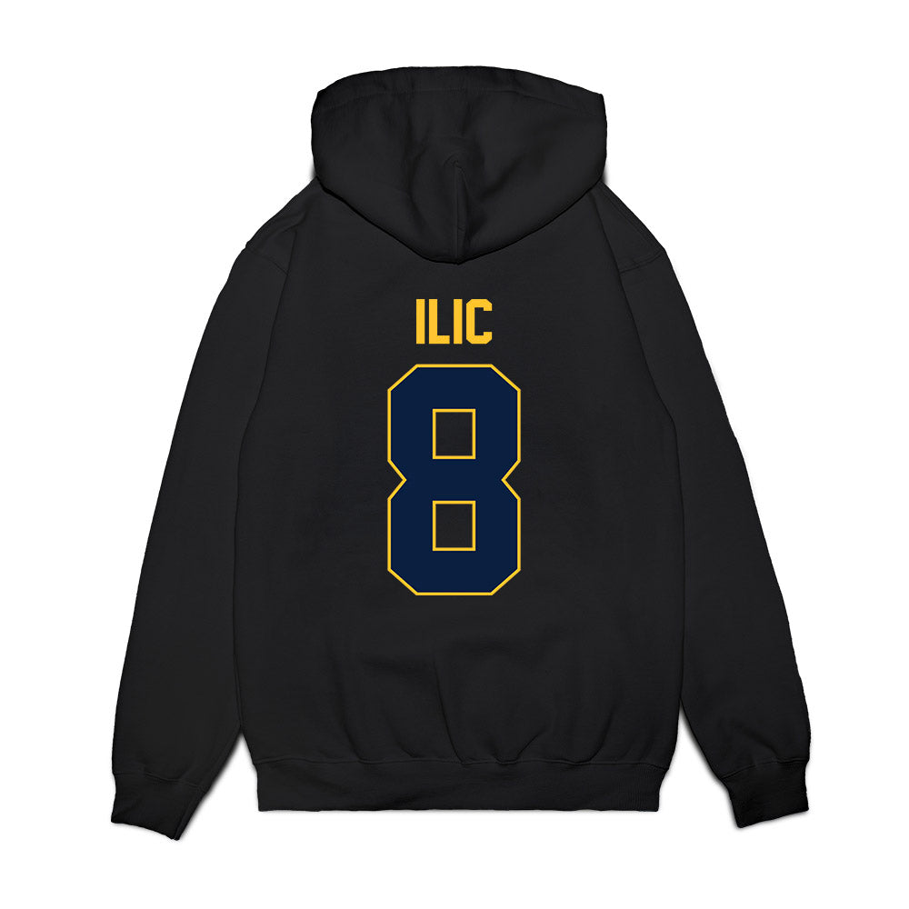 UC Berkeley - NCAA Men's Basketball : Milos Ilic - Vintage Shersey Premium Hooded Sweatshirt-1