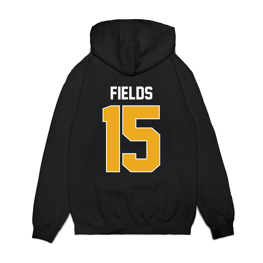 West Virginia - NCAA Men's Basketball : Jackson Fields - Vintage Shersey Premium Hooded Sweatshirt-1