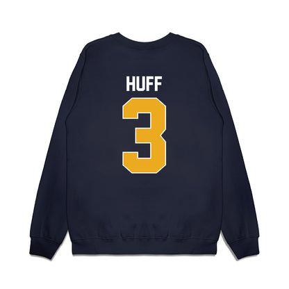 West Virginia - NCAA Men's Basketball : Honor Huff - Vintage Shersey Premium Crewneck Sweatshirt-1