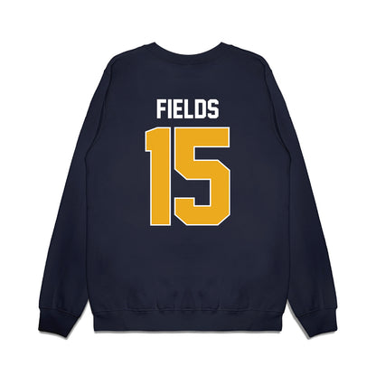 West Virginia - NCAA Men's Basketball : Jackson Fields - Vintage Shersey Premium Crewneck Sweatshirt-1
