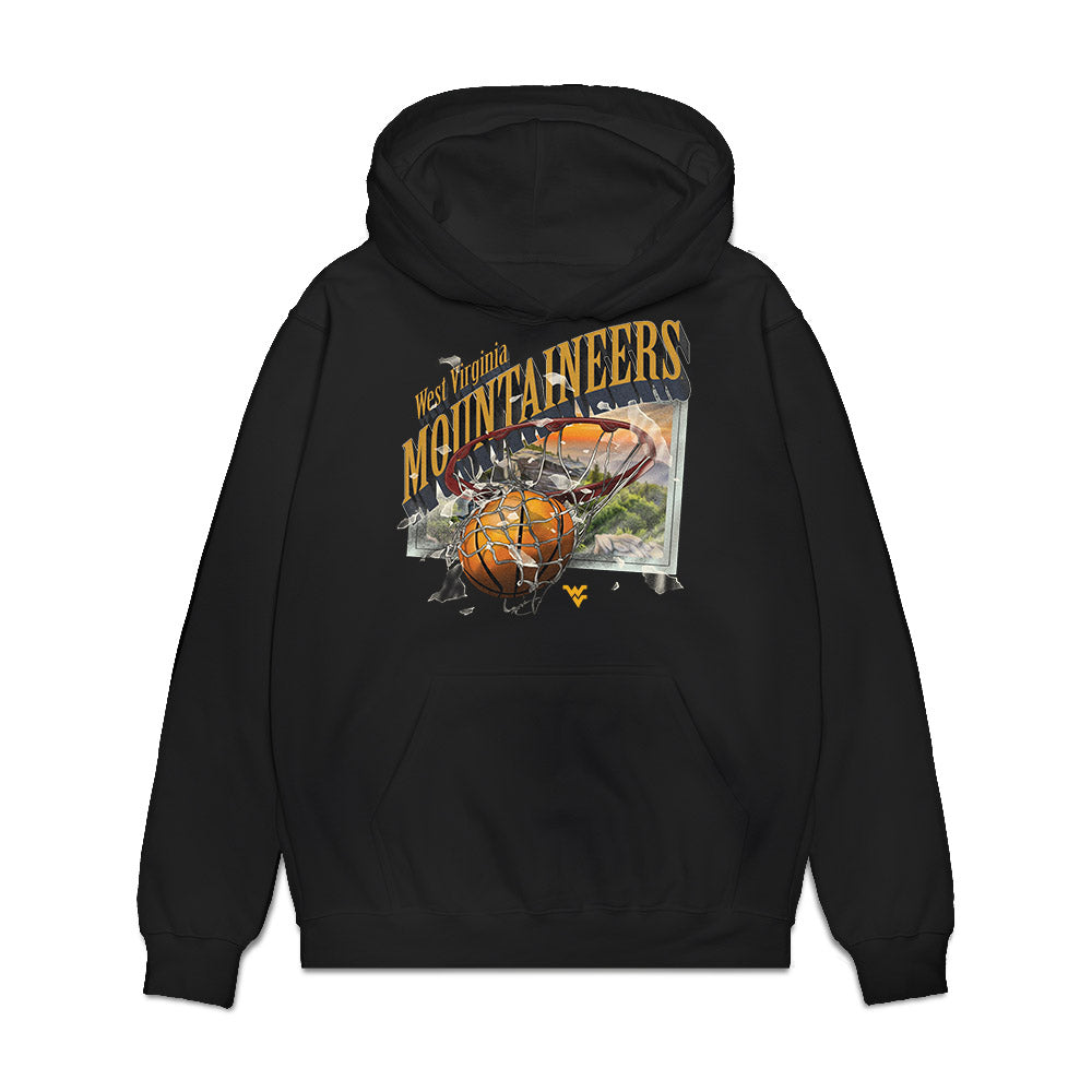 West Virginia - NCAA Men's Basketball : Honor Huff - Vintage Shersey Premium Hooded Sweatshirt-0