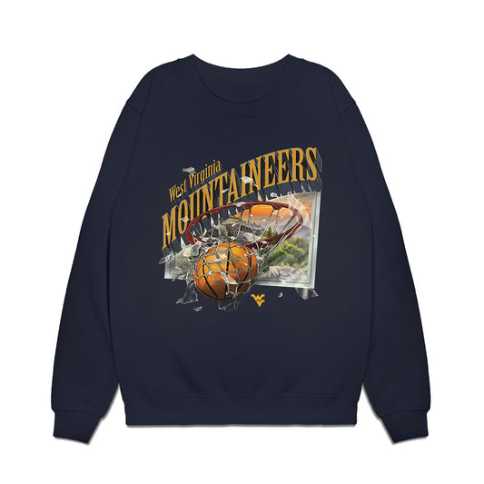 West Virginia - NCAA Men's Basketball : Michael Feenane Jr - Vintage Shersey Premium Crewneck Sweatshirt-0