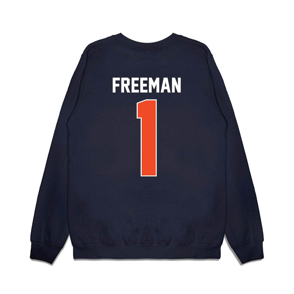 Syracuse - NCAA Men's Basketball : Donavan Freeman - Vintage Shersey Premium Crewneck Sweatshirt-1