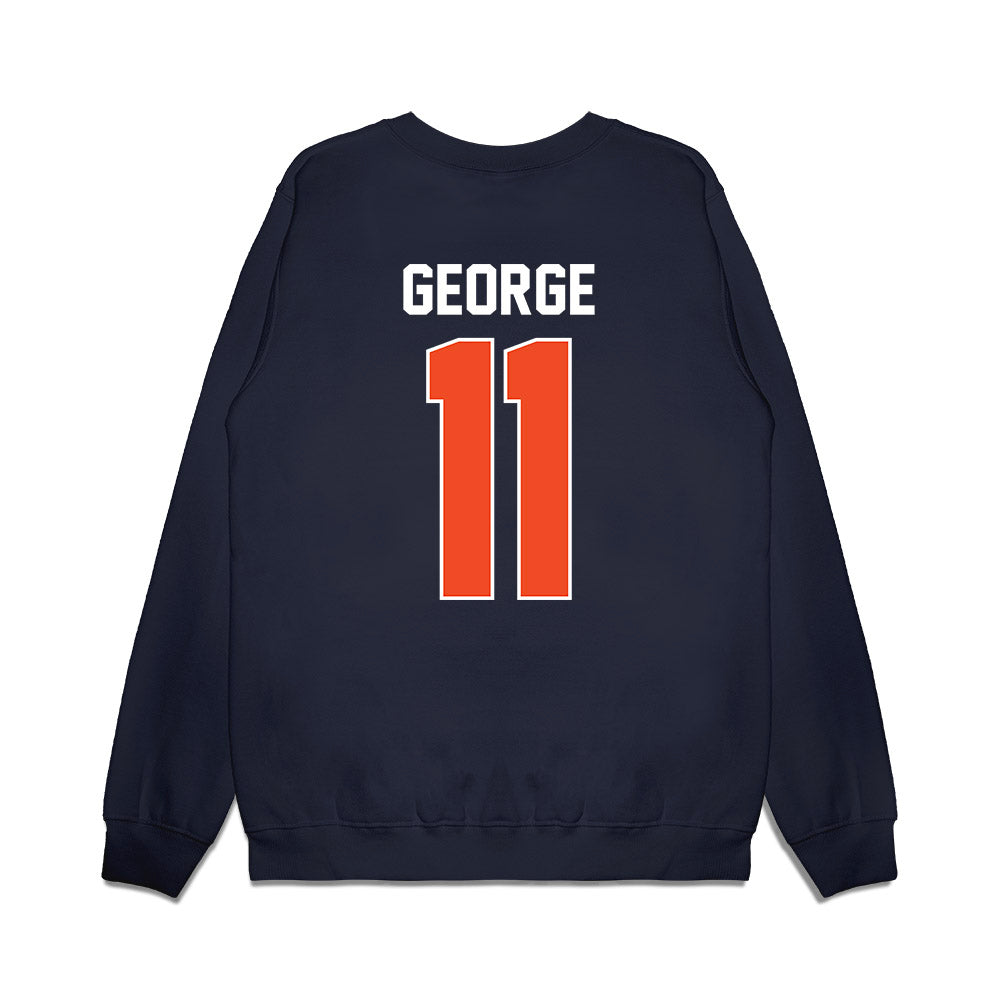 Syracuse - NCAA Men's Basketball : Naithan George - Vintage Shersey Premium Crewneck Sweatshirt-1