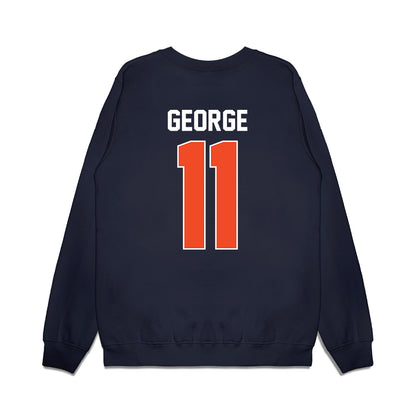 Syracuse - NCAA Men's Basketball : Naithan George - Vintage Shersey Premium Crewneck Sweatshirt-1
