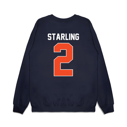 Syracuse - NCAA Men's Basketball : JJ Starling - Vintage Shersey Premium Crewneck Sweatshirt-1