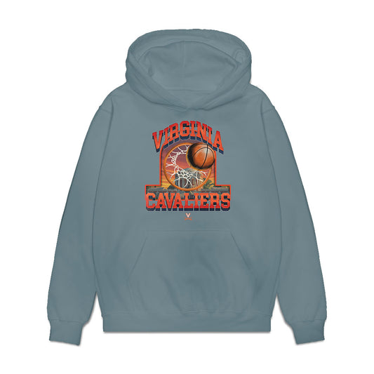Virginia - NCAA Men's Basketball : Dallin Hall - Vintage Shersey Premium Hooded Sweatshirt-0