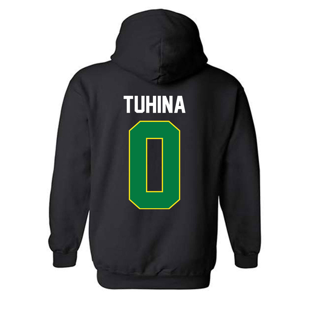 Oregon - NCAA Women's Basketball : Astera Tuhina - Vintage Shersey Hooded Sweatshirt-1