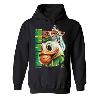Oregon - NCAA Women's Basketball : Astera Tuhina - Vintage Shersey Hooded Sweatshirt-0