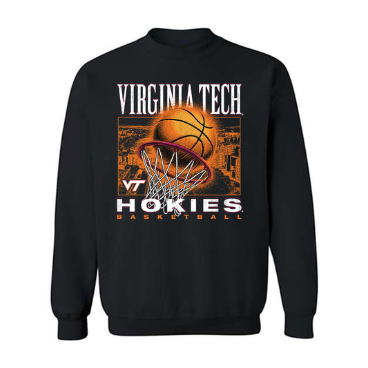 Virginia Tech - NCAA Men's Basketball : Jailen Bedford - Vintage Sports Shersey Crewneck Sweatshirt-0