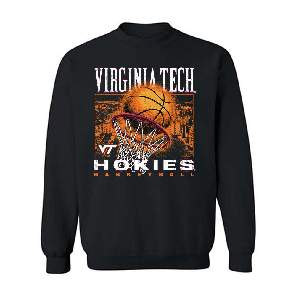 Virginia Tech - NCAA Men's Basketball : Izaiah Pasha - Vintage Sports Shersey Crewneck Sweatshirt-0