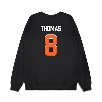 Clemson - NCAA Men's Basketball : Dallas Thomas - Vintage Shersey Premium Crewneck Sweatshirt-1