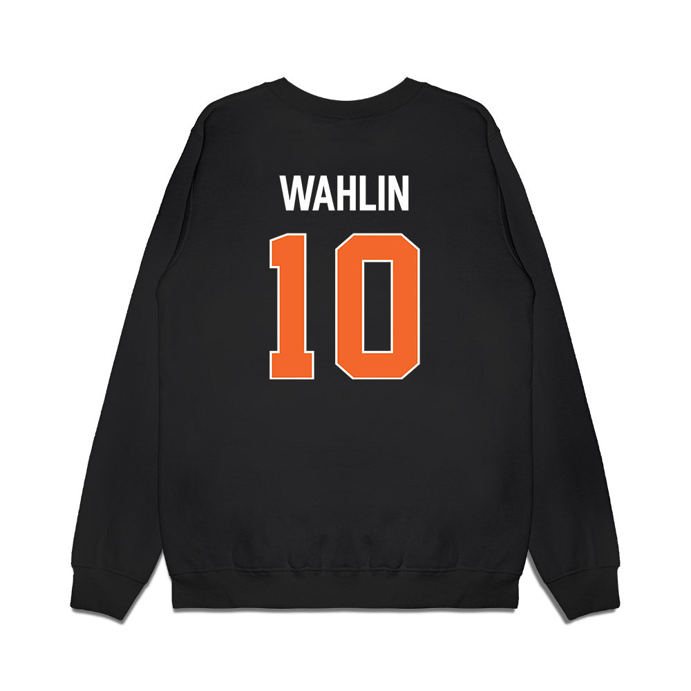 Clemson - NCAA Men's Basketball : Jake Wahlin - Vintage Shersey Premium Crewneck Sweatshirt-1