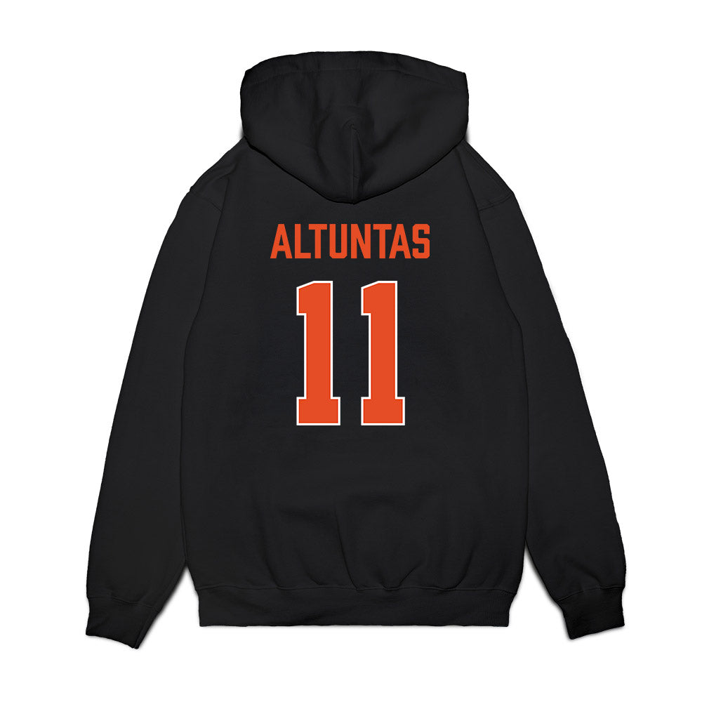 Miami - NCAA Men's Basketball : Salih Altuntas - Vintage Shersey Premium Hooded Sweatshirt-1