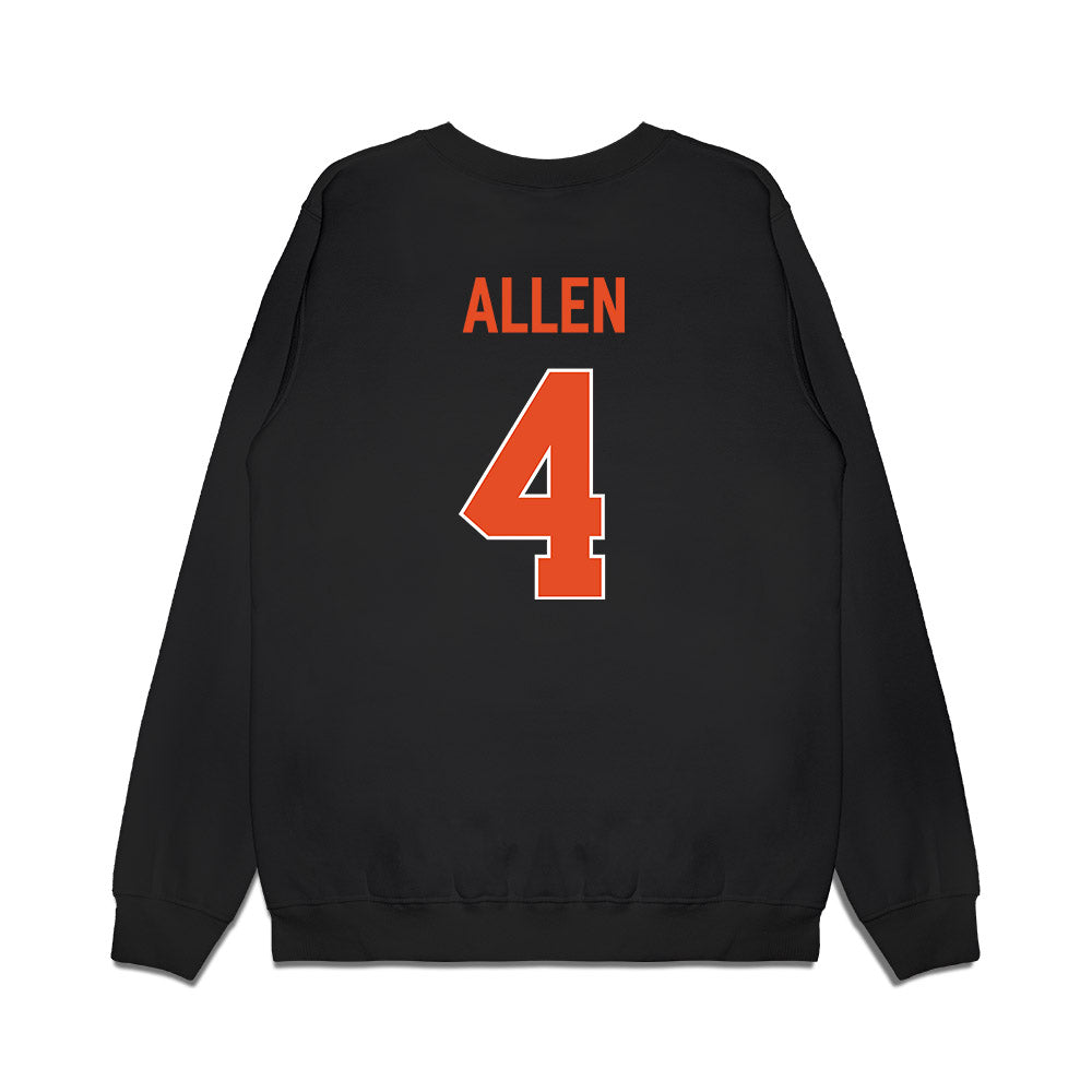 Miami - NCAA Men's Basketball : Marcus Allen - Vintage Shersey Premium Crewneck Sweatshirt-1