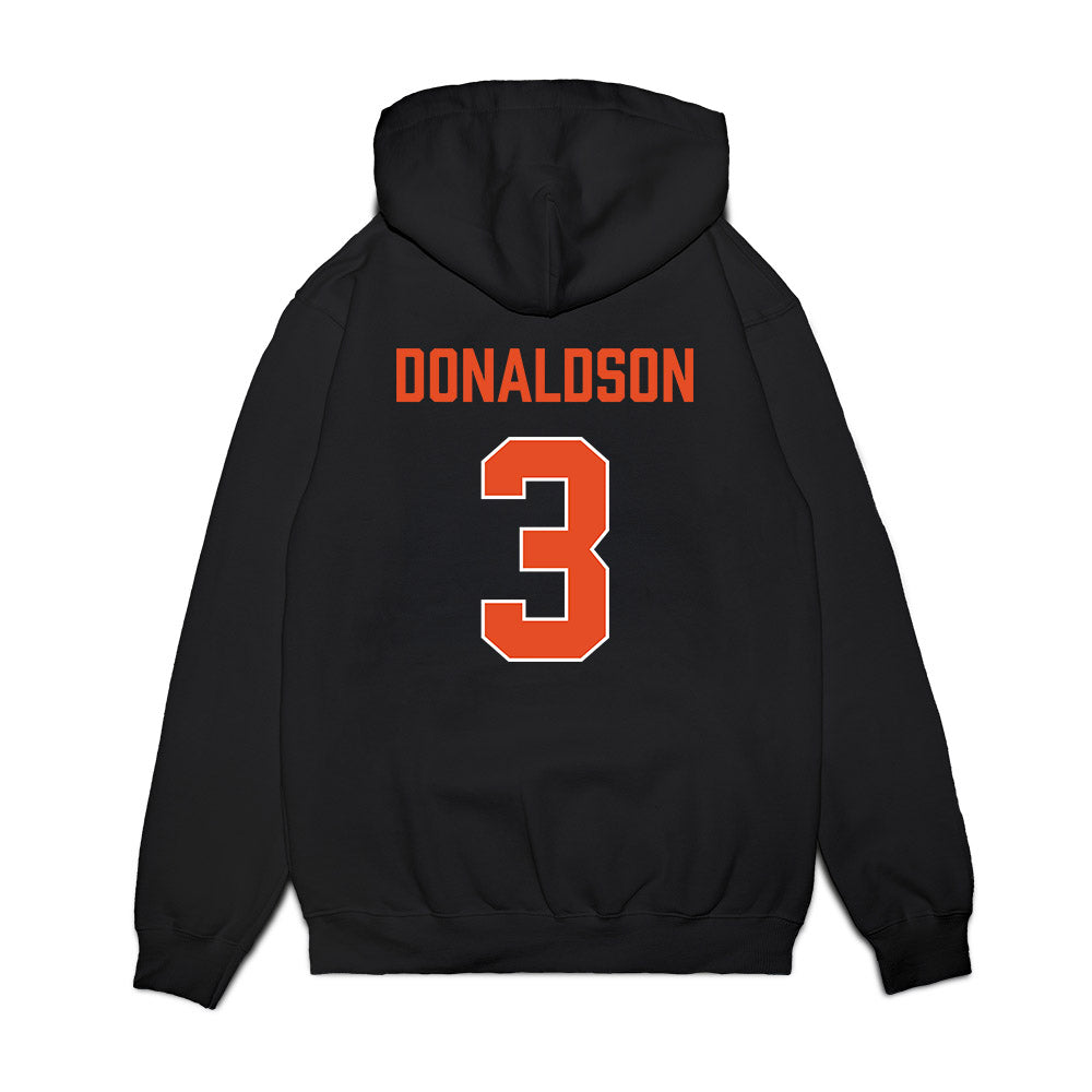 Miami - NCAA Men's Basketball : Tre Donaldson - Vintage Shersey Premium Hooded Sweatshirt-1
