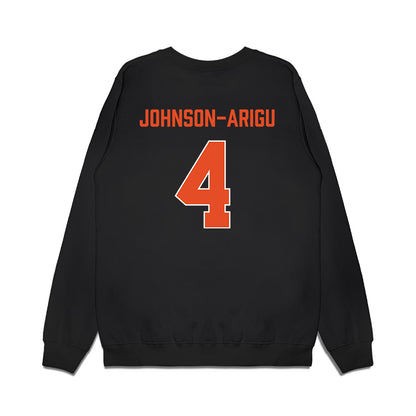 Miami - NCAA Men's Basketball : Isaiah Johnson-Arigu - Vintage Shersey Premium Crewneck Sweatshirt-1