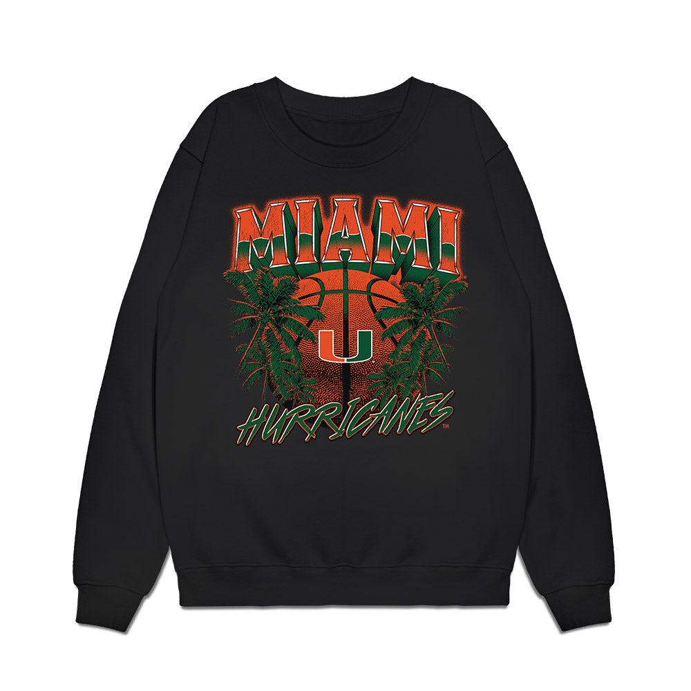 Miami - NCAA Men's Basketball : Kiree Huie - Vintage Shersey Premium Crewneck Sweatshirt-0