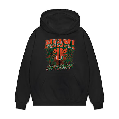 Miami - NCAA Men's Basketball : Paul Djobet - Vintage Shersey Premium Hooded Sweatshirt-0