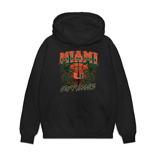 Miami - NCAA Men's Basketball : Treyvon Maddox - Vintage Shersey Premium Hooded Sweatshirt-0