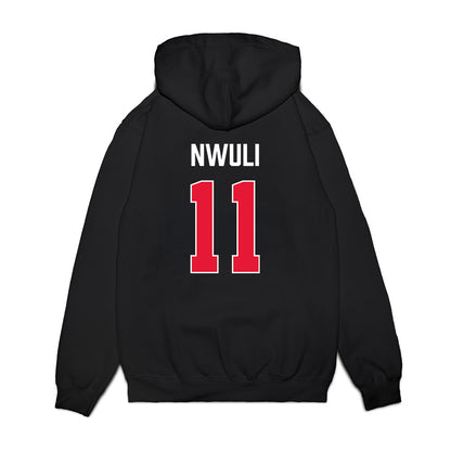 Rutgers - NCAA Men's Basketball : Christopher Nwuli - Vintage Shersey Premium Hooded Sweatshirt-1