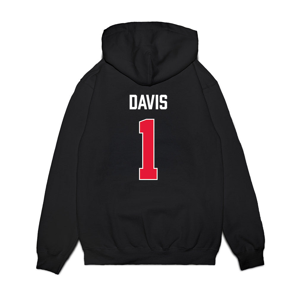 Rutgers - NCAA Men's Basketball : JaMichael Davis - Vintage Shersey Premium Hooded Sweatshirt-1